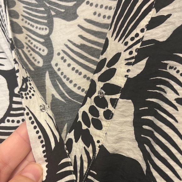 Rachel Zoe Monochrome floral Dress Medium - Picture 5 of 8